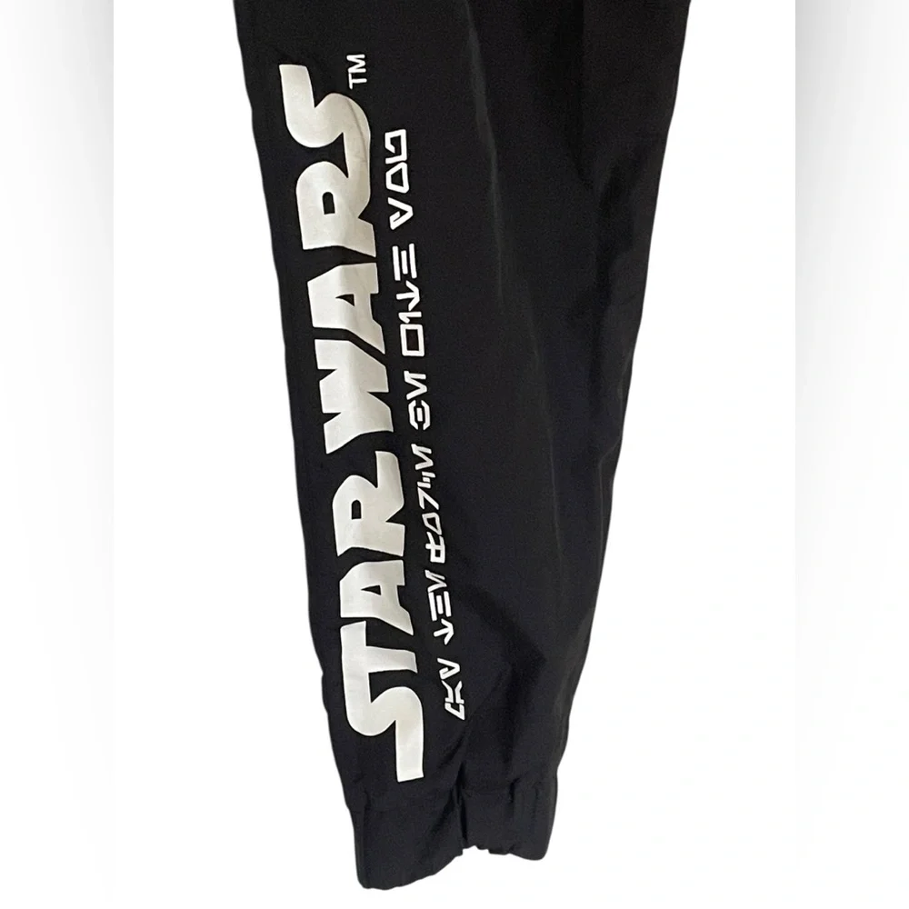 Star Wars‎ Jogger Pants Large Black Disney Licensed Logo Graphic Drawstring Mens